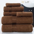 Hastings Home Hastings Home 100 Percent Cotton Hotel 6 Piece Towel Set - Chocolate 100059FIL